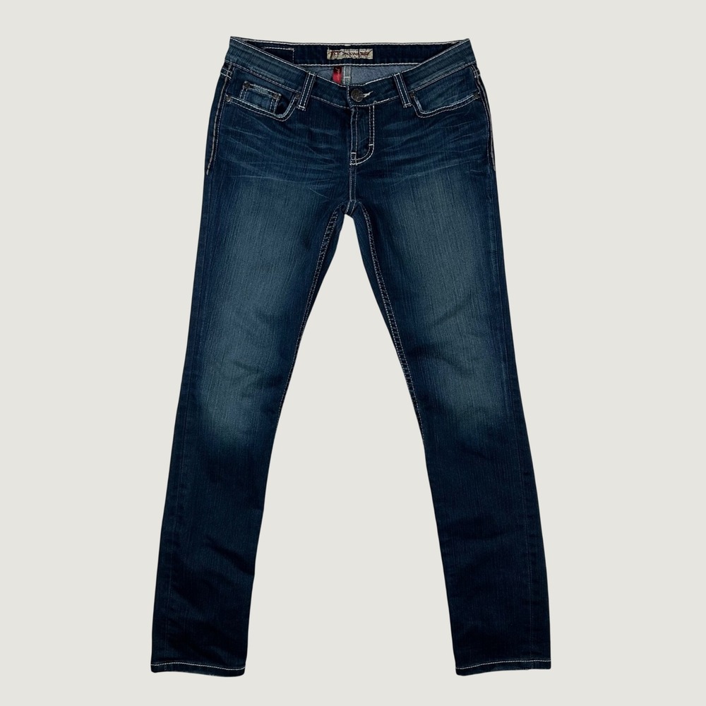 BKE Sabrina Skinny Jeans Womens Mid Rise Stretch Denim 29x31.5 Dark Wash